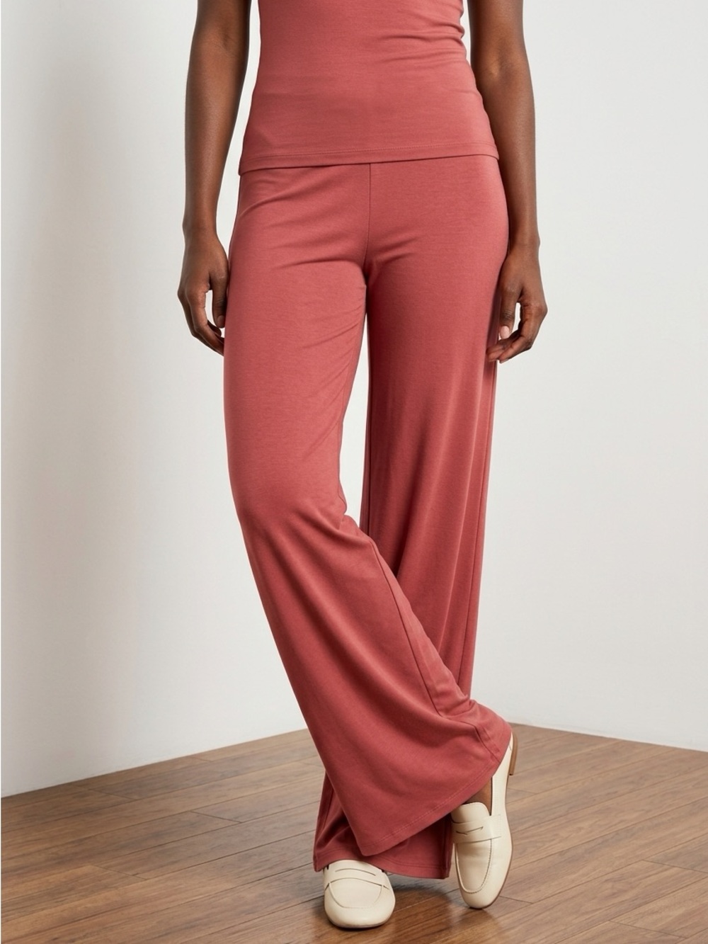 audrey 3+1 Wide Leg Pants in Dusty Rose